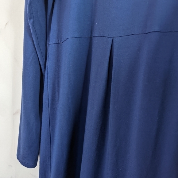 J Jill Dress Long Sleeve Size Small Wearever Jersey Blue Scoop Stretch Women - Picture 12 of 13